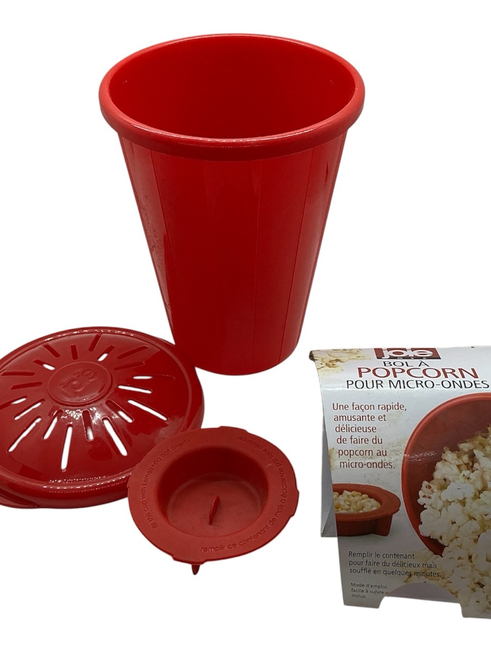Joie Red Microwave Popcorn Popper Maker